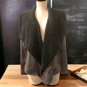 Wrap Jacket | Long Sleeve | Black Faux Fur By Democracy | Size M | LIKE NEW!